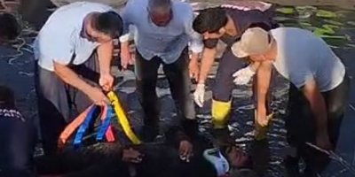 Motosiklet sulama kanalına düştü: 2 kişi yaralandı