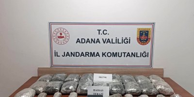 Adana'da 11 kilo skunk ele geçirildi