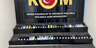 Adana’da 3 milyon TL değerinde kaçakçılık operasyonu: Telefonlar, sigaralar ele geçirildi