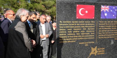 Adana Belemedik’te 1915’te ölen Anzak askeri için yapılan rölyef açıldı