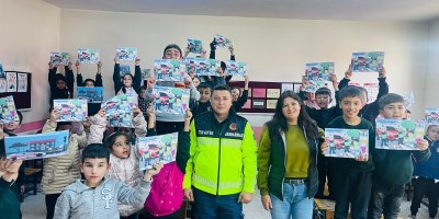 Pozantı'da ilkokul öğrencilerine trafik eğitimi