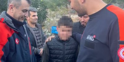 Haber alınamayan çocuğu AFAD ekipleri buldu