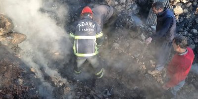 Yangında evi küle dönen yaşlı kadının cenazesine ulaşıldı