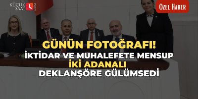 Günün fotoğrafı! İktidar ve muhalefete mensup İki Adanalı deklanşöre gülümsedi