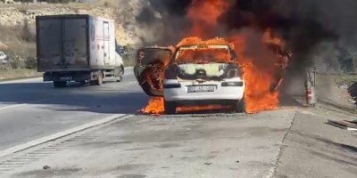 Peugeot marka otomobil alev topuna döndü