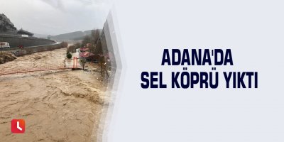 Adana'da sel köprü yıktı
