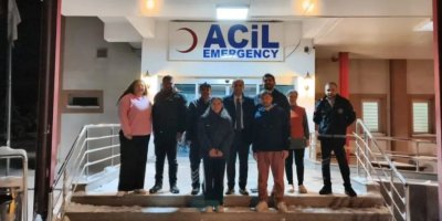 Kaymakam Emre Aydın’dan yılbaşı gecesi görevdeki ekiplere ziyaret