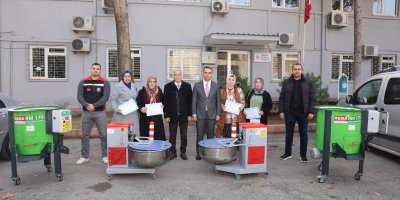 Pozantı'da üreticilere ekipman desteği verildi