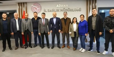 Türk Sağlık-Sen Adana Şubesi, İl Sağlık Müdürü Halil Nacar’ı ziyaret etti