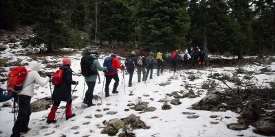 Armutoluğu Yaylası kışın da dağcıların gözdesi oldu