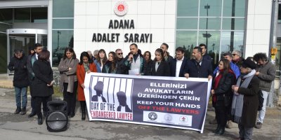 Adana’da "Tehlikedeki Avukatlar Günü" açıklaması: "Musa Bendaş serbest bırakılsın"