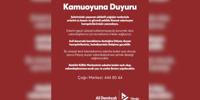 Şiddetli yağış sonrası Yüreğir Belediyesi’nden yemek ve konaklama desteği