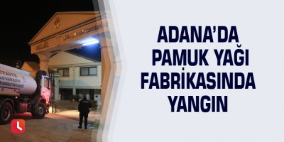 Adana’da pamuk yağı fabrikasında yangın