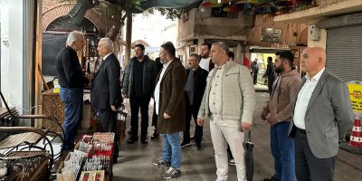 MHP İl Başkanı Kanlı’dan tarihi Büyüksaat Çarşısı’na esnaf ziyareti