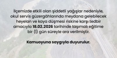 Feke’de taşımalı eğitime 1 gün ara verildi