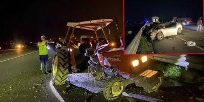 Ceyhan’da feci kaza: Traktör ikiye bölündü, 6 kişi yaralandı