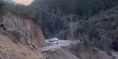 Feke’de heyelan yolu kapattı, mahalle ilçe merkezinden koptu
