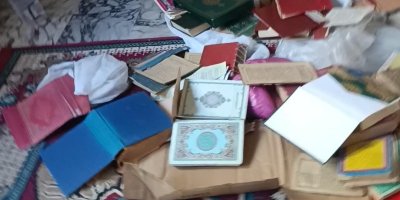 Kur'an kursunu yerle bir edip Kur'an-ı Kerim'lere zarar verdiler