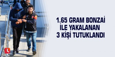 1.65 gram bonzai ile yakalanan 3 kişi tutuklandı