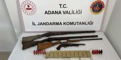 Adana’da 4 ruhsatsız silah ele geçirildi