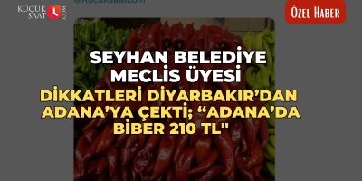 Seyhan Belediye Meclis Üyesi dikkatleri Diyarbakır’dan Adana’ya çekti; “Adana’da biber 210 TL''