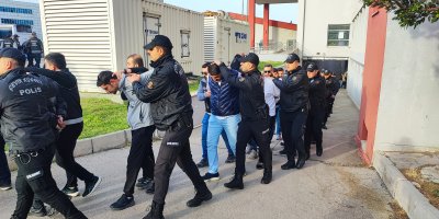 Bayğaralar suç örgütüne yönelik operasyonda gözaltına alınan 287 şüpheli adliyeye sevk edildi