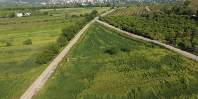 Kozan'da selin izleri havadan görüntülendi