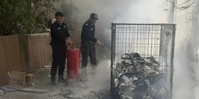 Feke’de atık kağıt yangını kısa sürede söndürüldü