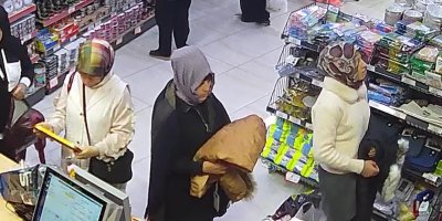 Teyze ve yeğenin çaldığı parayla alışveriş yaptığı anlar görüntülendi