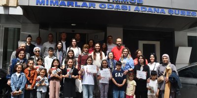 Adana’da çocuklar kenti hayalleriyle resmetti