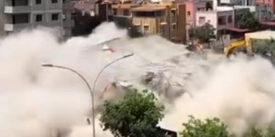 Kontrolsüz yıkım faciaya davetiye çıkardı: Kadın son anda kaçtı