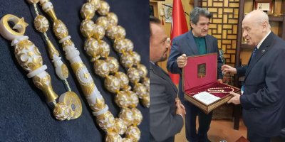Başkan Uludağ’dan Devlet Bahçeli’ye özel tasarım tesbih