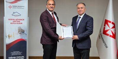 SGK'dan Başkent Üniversitesi Adana Dr. Turgut Noyan Uygulama ve Araştırma Merkezi'ne teşekkür belgesi
