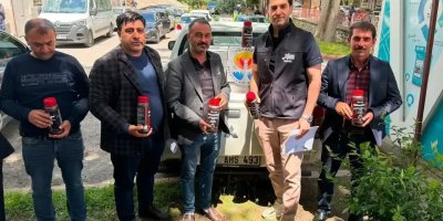Adana’da üreticilere 12 bin litre elma sirkesi desteği