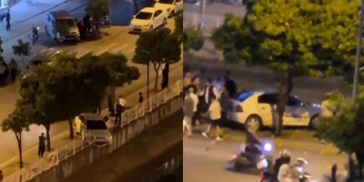 Adana’da kontrolden çıkan otomobil sulama kanalında asılı kaldı
