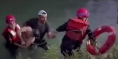 Sulama kanalına düşen genci itfaiye ekipleri kurtardı