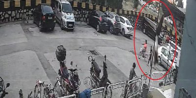 12’inci kattan düşen Ecrin, yaralı kurtuldu; o anlar kamerada