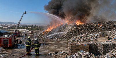 Adana’da katı atık tesisinde yangın