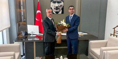 Ali Bedrettin Karataş’tan Kaymakam Ozan Onu’ya hayırlı olsun ziyareti
