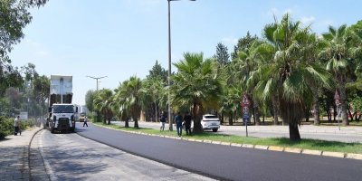 Beyazevler Otoban Bağlantı Yolu’nda asfalt çalışması