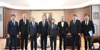 Özbekistan Büyükelçisi Khaydarov’dan Başkan Uludağ’a ziyaret
