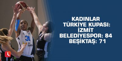 Kadınlar Türkiye Kupası: İzmit Belediyespor: 84 Beşiktaş: 71