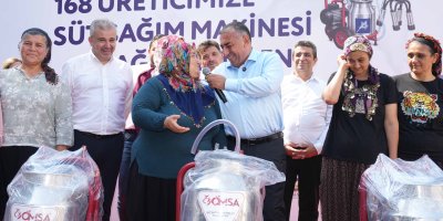 Büyükşehirden üreticiye 168 adet süt sağım makinesi