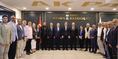 MHP Adana’dan AK Parti İl Başkanı Mustafa Özkan’a hayırlı olsun ziyareti