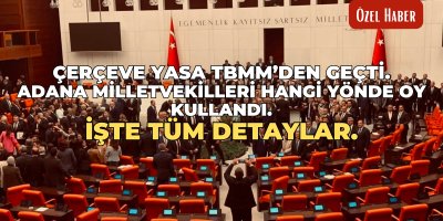 Çerçeve yasa TBMM’den geçti: Adana Milletvekilleri hangi yönde oy kullandı? İşte tüm detaylar