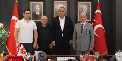 Kurtul Çakın ve ÇGC yönetiminden MHP Adana İl Başkanlığına ziyaret