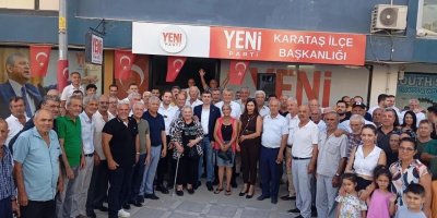 YENİ Parti Karataş İlçe Başkanlığı açıldı: Orhan Sümer’den “Mücadelemiz sürecek” mesajı