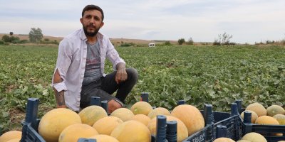Kozan’da üretici aracıyı çıkardı, kavunu pazarda kendisi satıyor