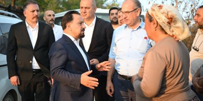 Bilal Uludağ ve MHP heyetinden yangın bölgesine ziyaret