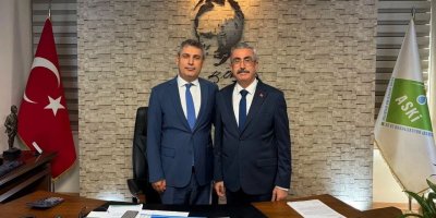 Karataş Belediye Başkanı Ali Bedrettin Karataş’tan ASKİ Genel Müdürü Emrah Kaplan’a ziyaret